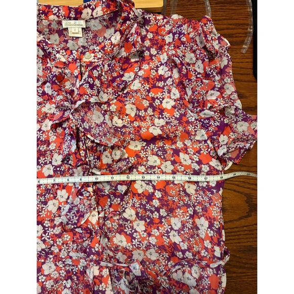 Shoshanna Rylee Dress Floral Flutter Sleeve Short Sleeve Knee Length Size 6 - Picture 6 of 6
